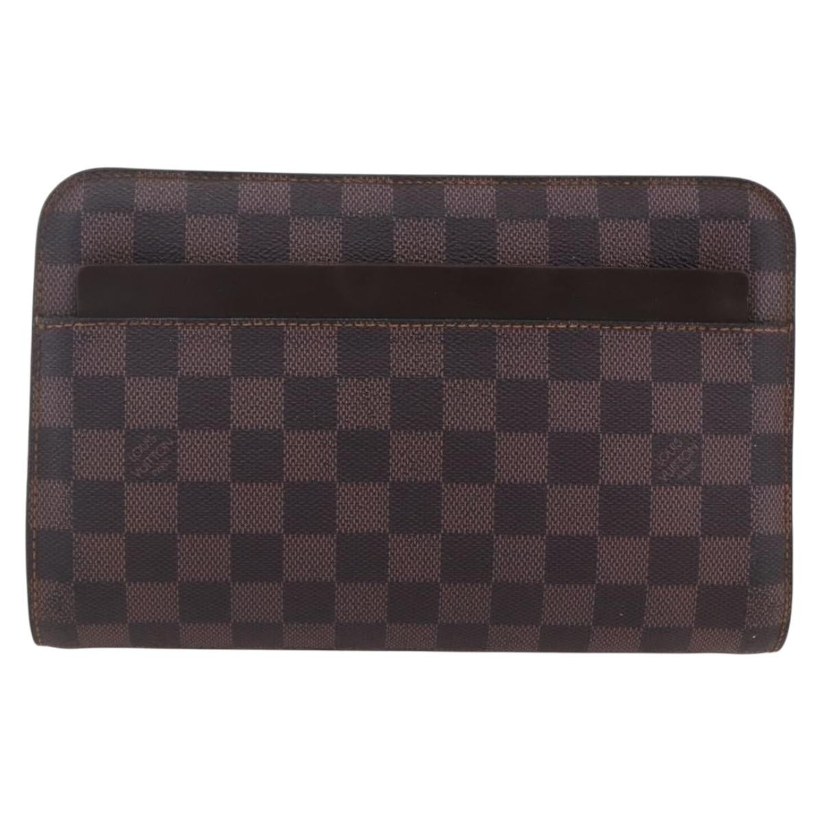 Louis Vuitton Pochette Saint Louis Damier Brown Canvas Clutche & Pouche Bag (Authentic Pre-Loved)