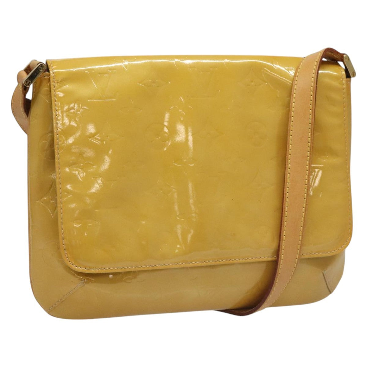 Louis Vuitton Thompson Street Handbag Monogram Vernis Beige Patent_Leather Shoulder Bag Bag (Authentic Pre-Loved)