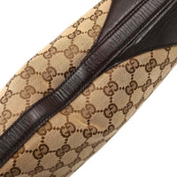 Gucci Vintage Horsebit Shoulder Bag Canvas Brown Canvas Shoulder Bag Bag (Authentic Pre-Loved)