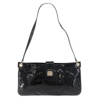 Salvatore Ferragamo Gancini Shoulder Bag Patent Leather Black Patent_Leather Shoulder Bag Bag (Pre-Loved)