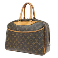 Louis Vuitton Louis Vuitton Deauville Handbag Monogram Canvas Brown Leather Handbag (Authentic Pre-Loved)
