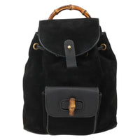 Gucci Gucci Bamboo Backpack Daim Black Denim_Jeans Backpack Bag (Authentic Pre-Loved)