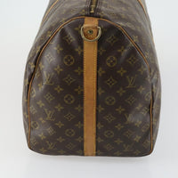 Louis Vuitton Keepall Bandouliere Bag Monogram Canvas Brown Canvas Travel Bag Bag (Authentic Pre-Loved)