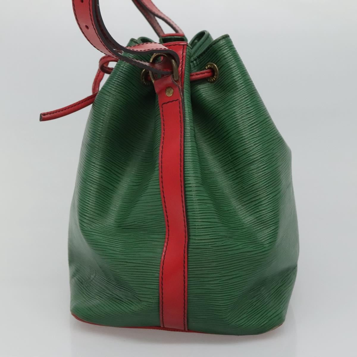 Louis Vuitton Bicolor Petit Noe Handbag Epi Leather Green Leather Shoulder Bag Bag (Authentic Pre-Loved)