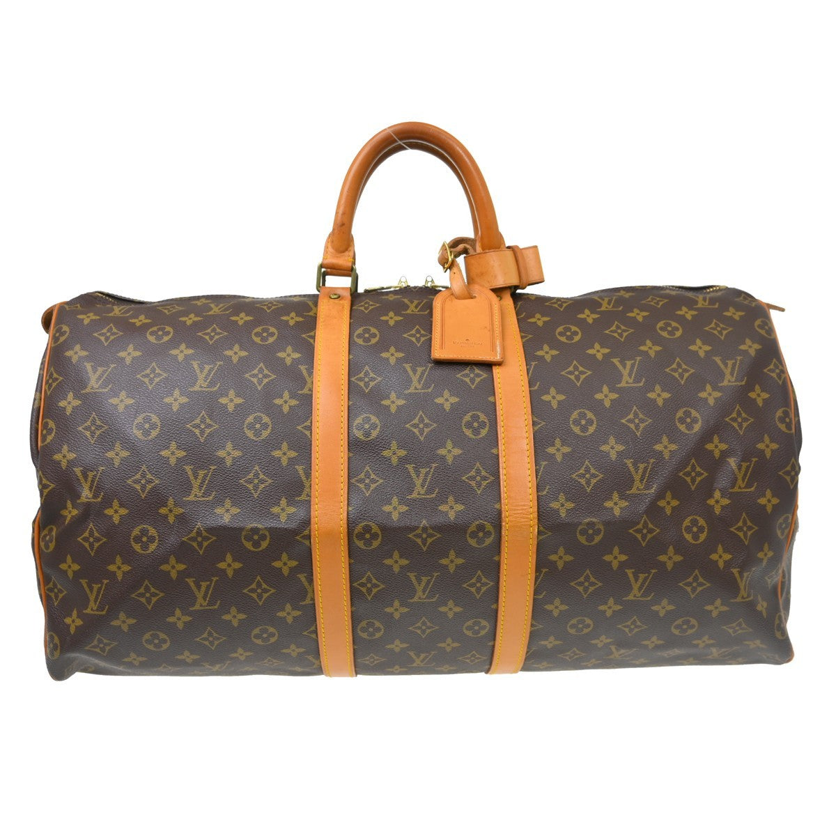 Louis Vuitton Keepall Bag Monogram Canvas Brown Canvas Travel Bag Bag (Authentic Pre-Loved)