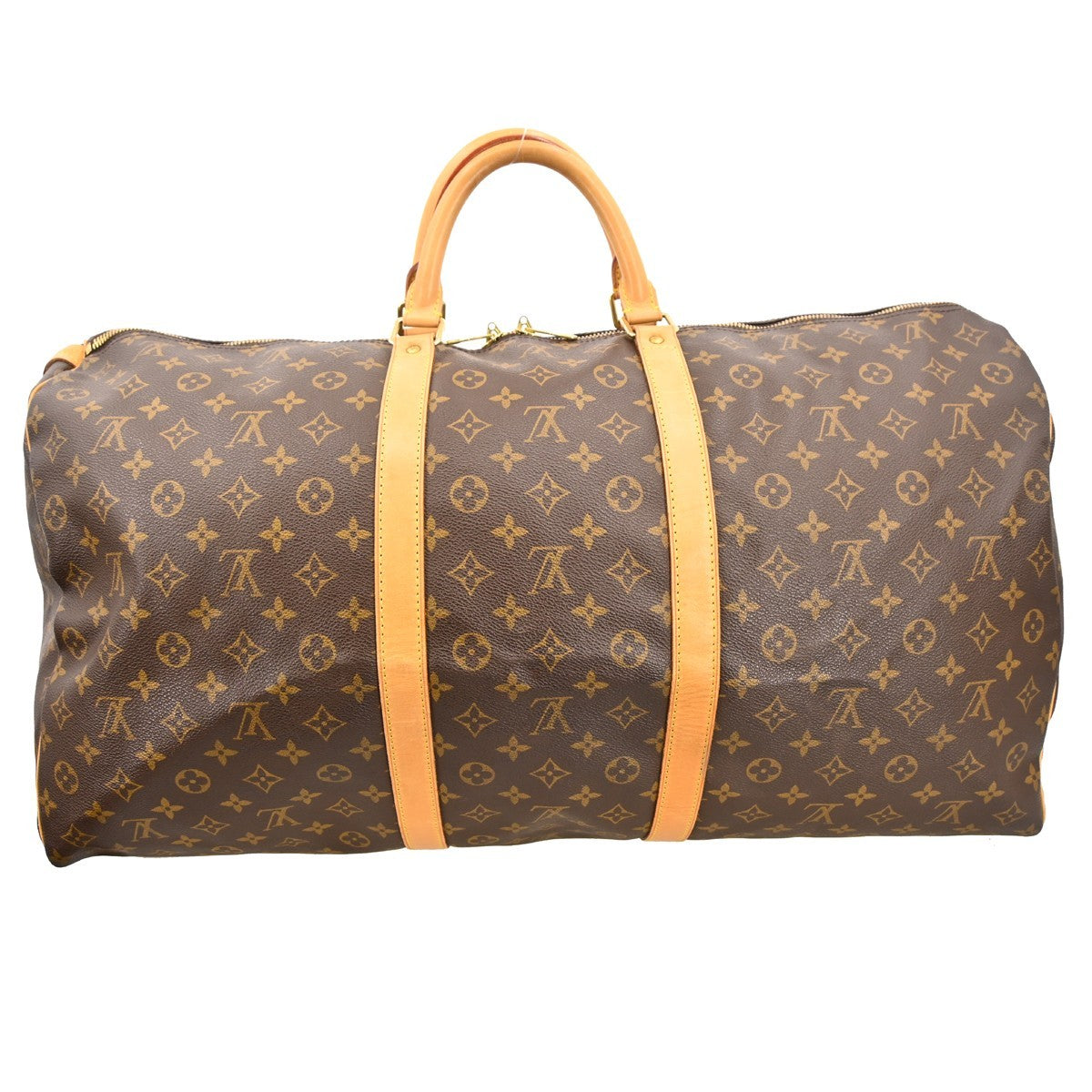 Louis Vuitton Keepall Bag Monogram Canvas Brown Canvas Travel Bag Bag (Pre-Loved)