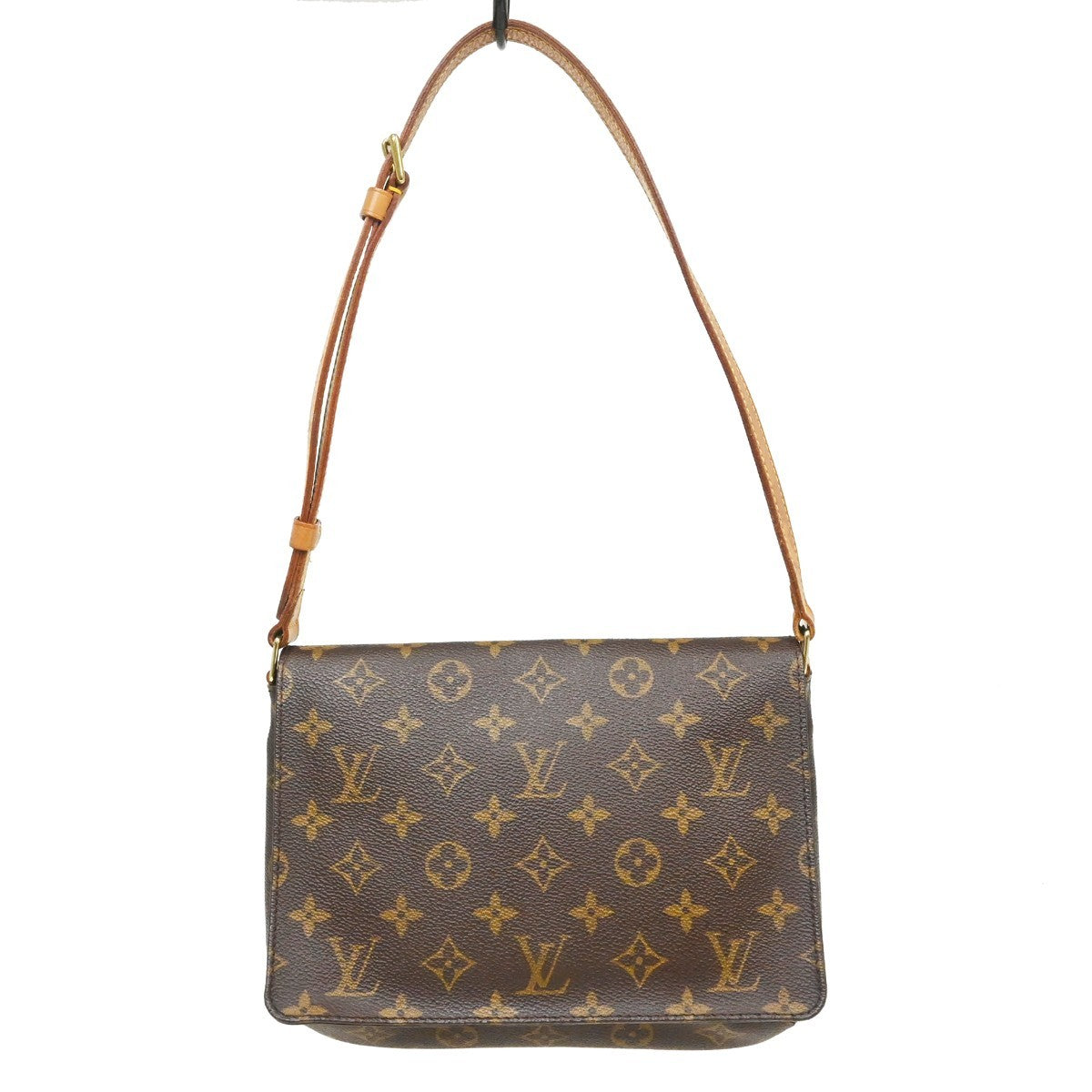 Louis Vuitton Musette Tango Handbag Monogram Canvas Brown Canvas Shoulder Bag Bag (Authentic Pre-Loved)