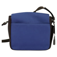 Prada Impunturato Buckle Flap Messenger Bag Canvas Blue Canvas Shoulder Bag Bag (Authentic Pre-Loved)