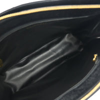 Chanel Vintage Zip Shoulder Bag Chevron Caviar Black Leather Shoulder Bag Bag (Pre-Loved)