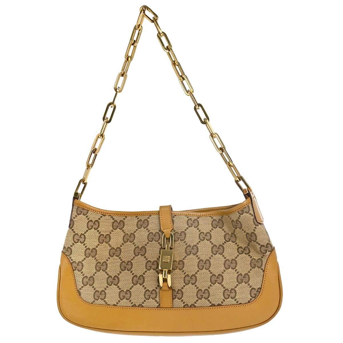 Gucci Gucci Vintage Jackie O Chain Hobo Canvas Multicolour Canvas Handbag (Authentic Pre-Loved)