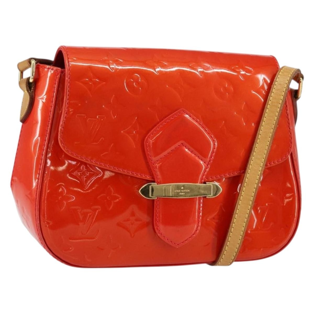 Louis Vuitton Louis Vuitton Bellflower Handbag Monogram Vernis Red Patent_Leather Shoulder Bag Bag (Pre-Loved)