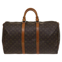 Louis Vuitton Keepall Bag Monogram Canvas Brown Canvas Travel Bag Bag (Authentic Pre-Loved)