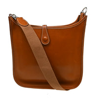 Hermes Evelyne Bag Gen Iii Clemence Brown Leather Handbag (Authentic Pre-Loved)