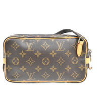 Louis Vuitton Louis Vuitton Pochette Marly Bandouliere Bag Monogram Canvas Brown Leather Shoulder Bag Bag (Pre-Loved)