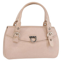 Salvatore Ferragamo Gancini Shoulder Bag Leather Pink Leather Shoulder Bag Bag (Pre-Loved)