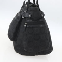 Salvatore Ferragamo Gancini Tote Nylon Black Nylon Tote Bag Bag (Pre-Loved)
