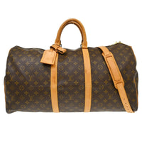 Louis Vuitton Louis Vuitton Keepall Bandouliere Bag Monogram Canvas Brown Canvas Travel Bag Bag (Authentic Pre-Loved)
