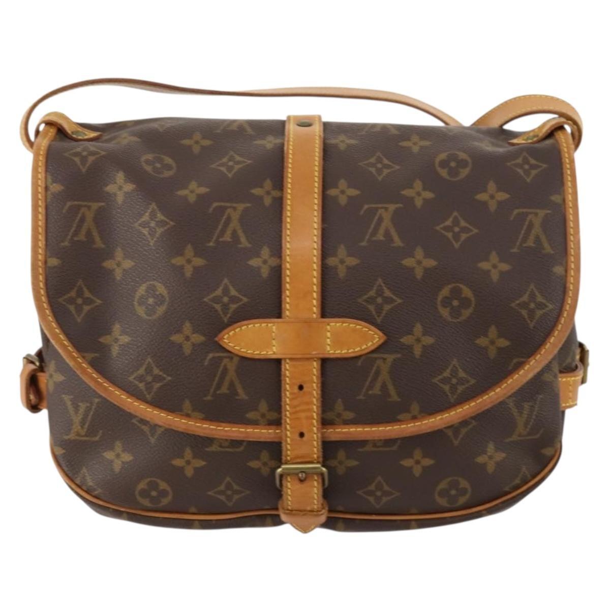 Louis Vuitton Louis Vuitton Saumur Handbag Monogram Canvas Brown Canvas Shoulder Bag Bag (Pre-Loved)