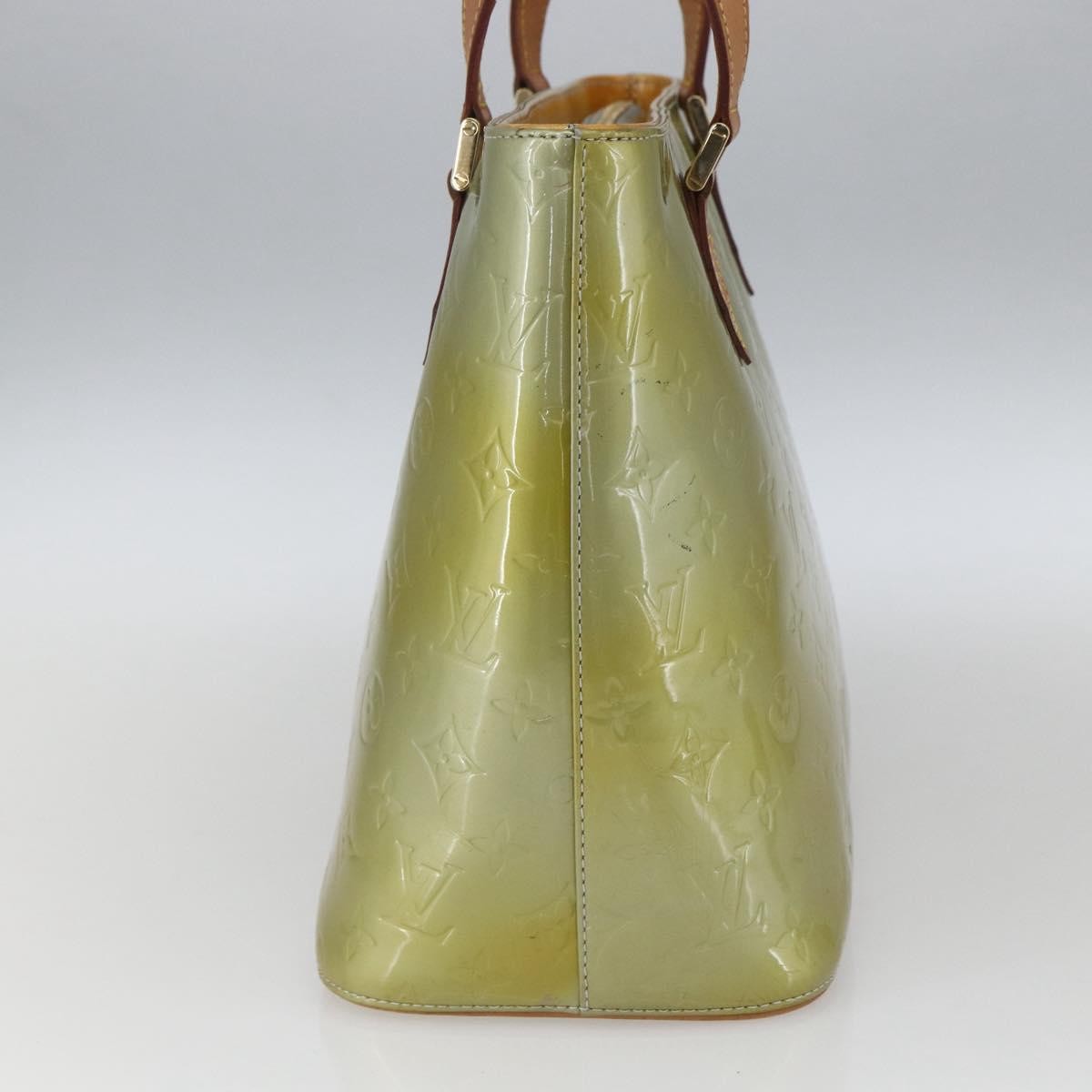 Louis Vuitton Houston Handbag Monogram Vernis Green Patent_Leather Tote Bag Bag (Authentic Pre-Loved)