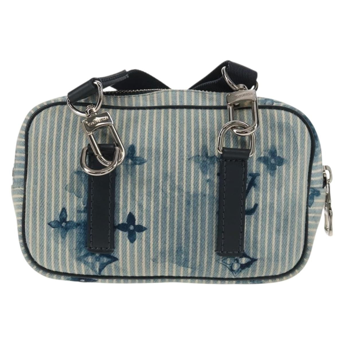 Louis Vuitton Outdoor Pouch Limited Edition Monogram Watercolor Stripes Denim Blue Canvas Clutche & Pouche Bag (Pre-Loved)