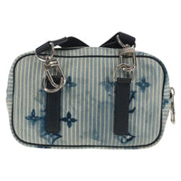 Louis Vuitton Outdoor Pouch Limited Edition Monogram Watercolor Stripes Denim Blue Canvas Clutche & Pouche Bag (Pre-Loved)