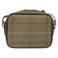Burberry Nova Check Shoulder Bag Canvas And Leather Beige Canvas Shoulder Bag Bag (Authentic Pre-Loved)