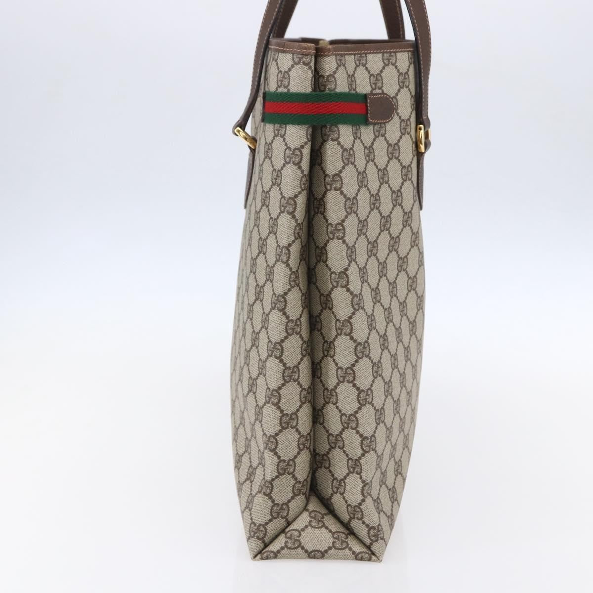 Gucci Vintage Tote Gg Canvas Beige Pvc Tote Bag Bag (Authentic Pre-Loved)