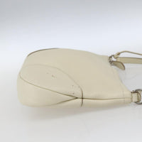 Salvatore Ferragamo Gancini Shoulder Bag Leather White Leather Shoulder Bag Bag (Authentic Pre-Loved)