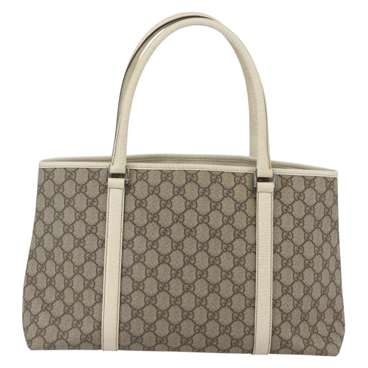 Gucci Joy Tote Gg Coated Canvas With Leather Beige Pvc Tote Bag Bag (Pre-Loved)