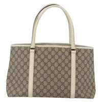 Gucci Joy Tote Gg Coated Canvas With Leather Beige Pvc Tote Bag Bag (Pre-Loved)