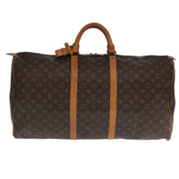 Louis Vuitton Keepall Bag Monogram Canvas Brown Canvas Travel Bag Bag (Authentic Pre-Loved)