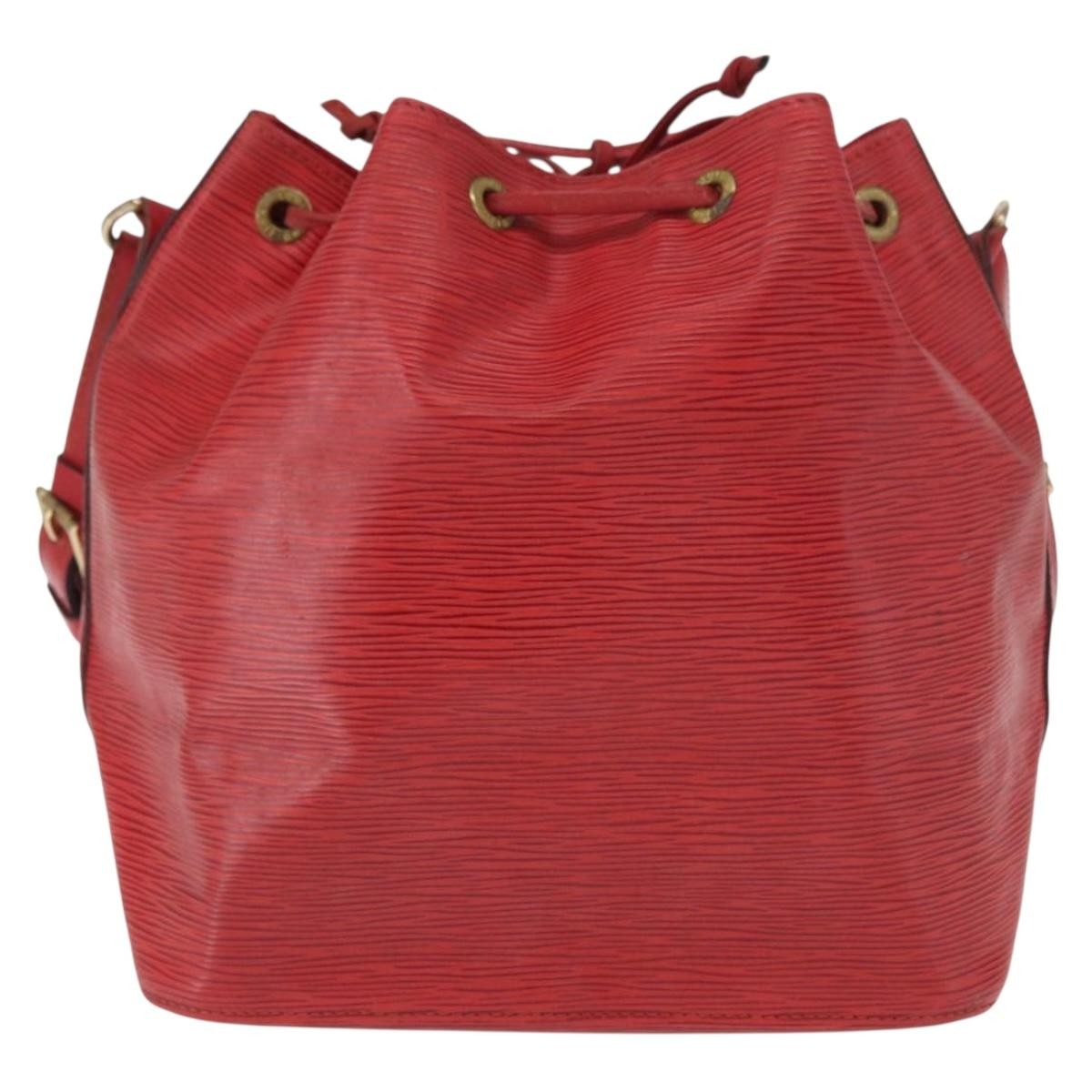 Louis Vuitton Petit Noe Handbag Epi Leather Red Leather Shoulder Bag Bag (Authentic Pre-Loved)
