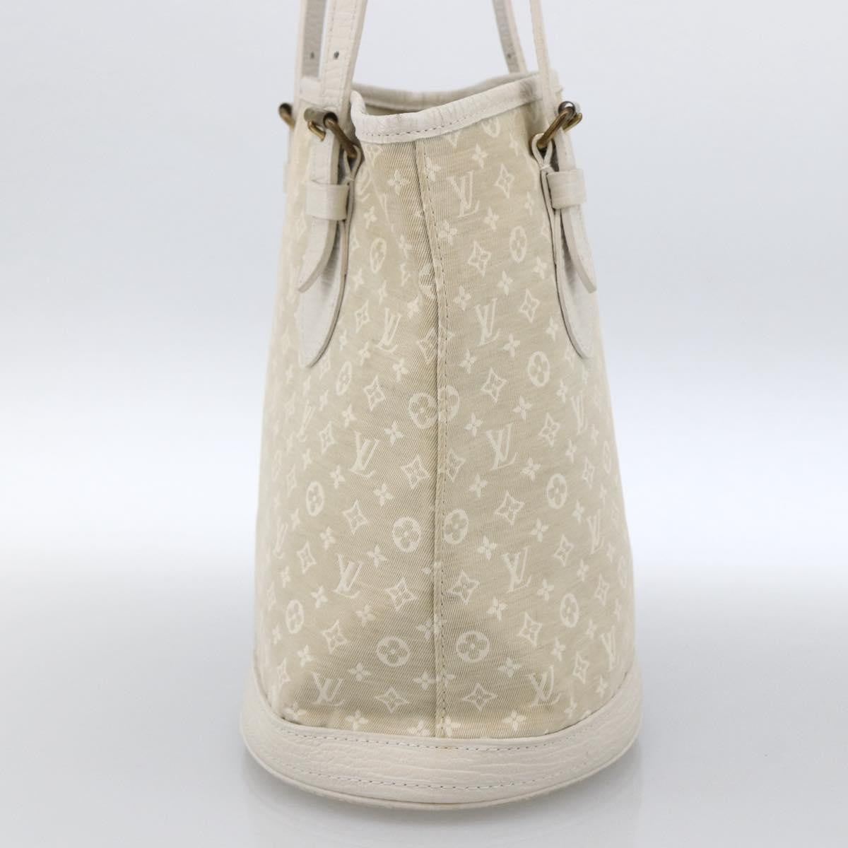 Louis Vuitton Petit Bucket Bag Mini Lin Beige Canvas Shoulder Bag Bag (Pre-Loved)