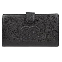 Chanel Timeless Cc French Wallet Caviar Black Leather Wallets Accessory (Authentic Pre-Loved)