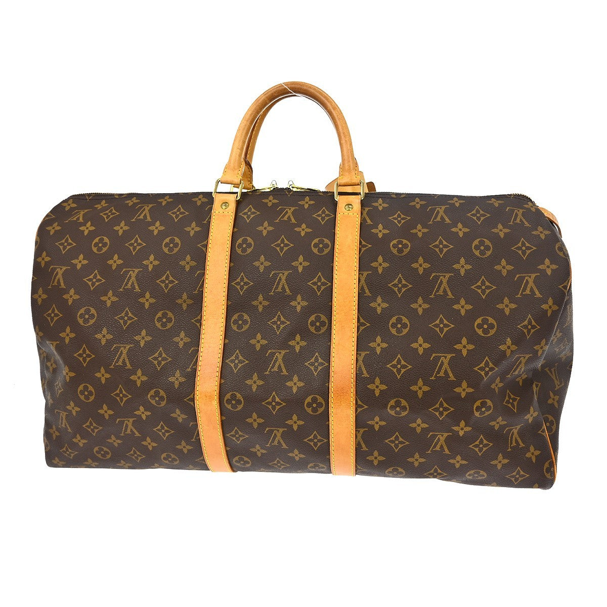 Louis Vuitton Keepall Bag Monogram Canvas Brown Canvas Travel Bag Bag (Authentic Pre-Loved)