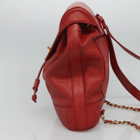 Chanel Vintage Backpack Caviar Red Leather Backpack Bag (Authentic Pre-Loved)