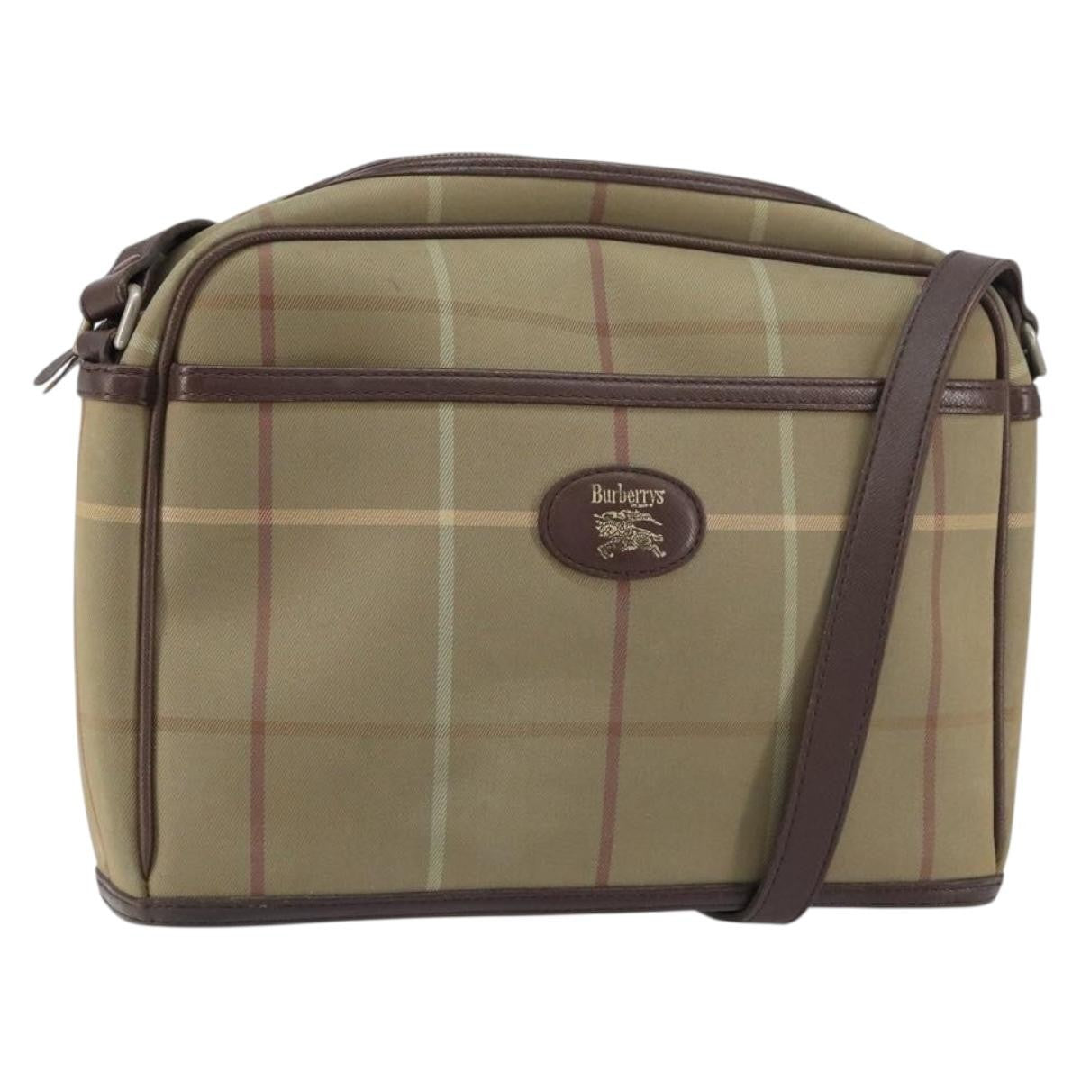 Burberry Nova Check Shoulder Bag Canvas Beige Canvas Shoulder Bag Bag (Pre-Loved)