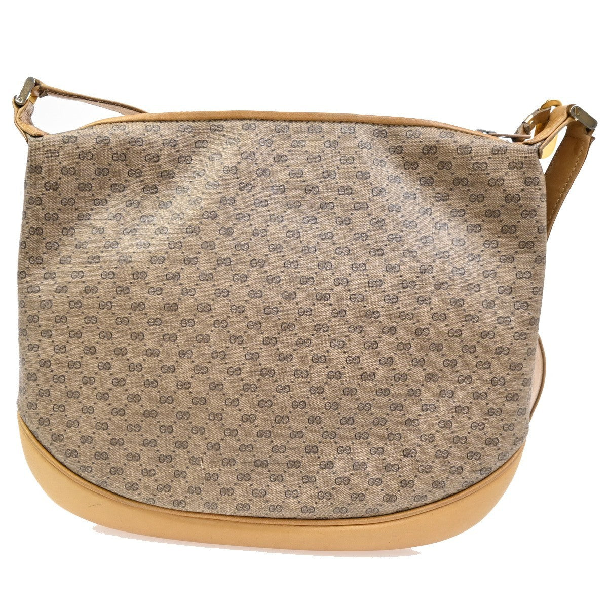 Gucci Vintage Shoulder Bag Gg Coated Canvas Brown Pvc Shoulder Bag Bag (Authentic Pre-Loved)