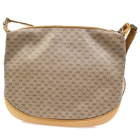 Gucci Vintage Shoulder Bag Gg Coated Canvas Brown Pvc Shoulder Bag Bag (Authentic Pre-Loved)