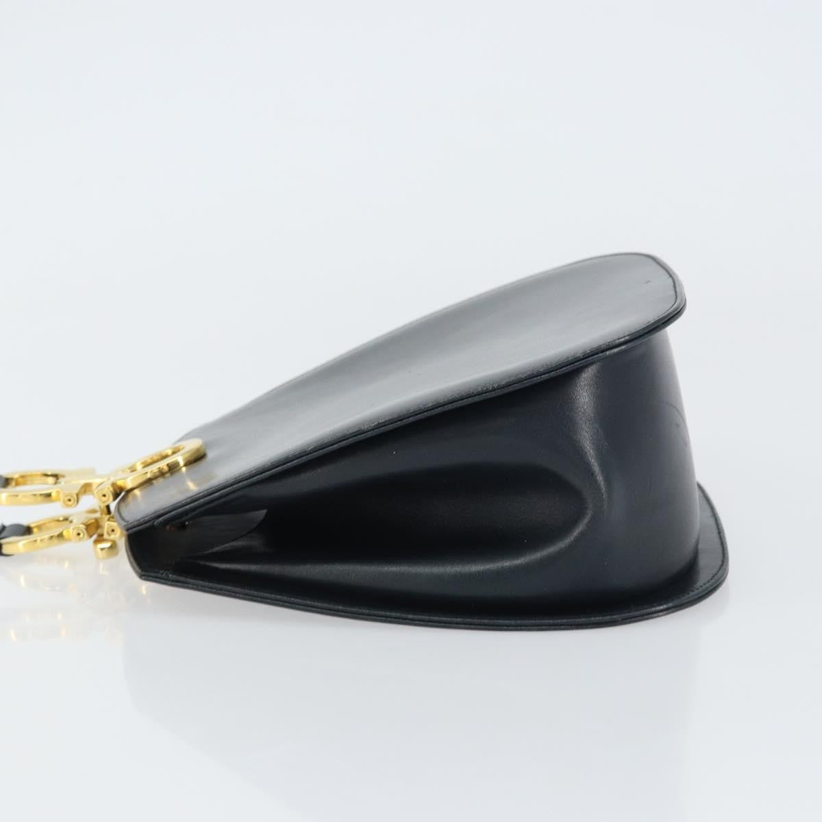 Salvatore Ferragamo Salvatore Ferragamo Gancini Shoulder Bag Leather Navy Leather Shoulder Bag Bag (Pre-Loved)