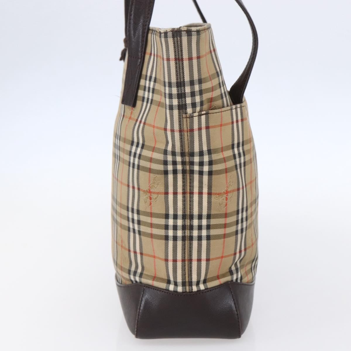 Burberry Vintage Tote Bag Canvas Beige Canvas Tote Bag Bag (Authentic Pre-Loved)