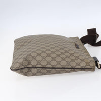 Gucci Zip Top Messenger Bag Gg Coated Canvas Beige Pvc Shoulder Bag Bag (Authentic Pre-Loved)