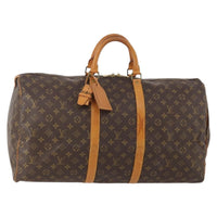 Louis Vuitton Keepall Bag Monogram Canvas Brown Canvas Travel Bag Bag (Authentic Pre-Loved)