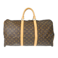 Louis Vuitton Keepall Bag Monogram Canvas Brown Canvas Travel Bag Bag (Authentic Pre-Loved)