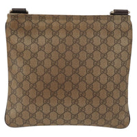 Gucci Flat Messenger Bag Gg Coated Canvas Beige Pvc Shoulder Bag Bag (Authentic Pre-Loved)