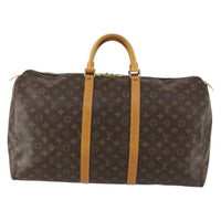 Louis Vuitton Keepall Bag Monogram Canvas Brown Canvas Travel Bag Bag (Authentic Pre-Loved)