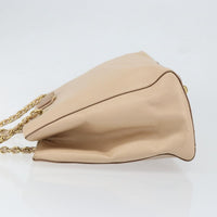 Salvatore Ferragamo Vala Shoulder Bag Leather Beige Leather Shoulder Bag Bag (Pre-Loved)