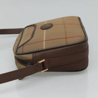 Burberry Nova Check Shoulder Bag Canvas And Leather Beige Canvas Shoulder Bag Bag (Pre-Loved)