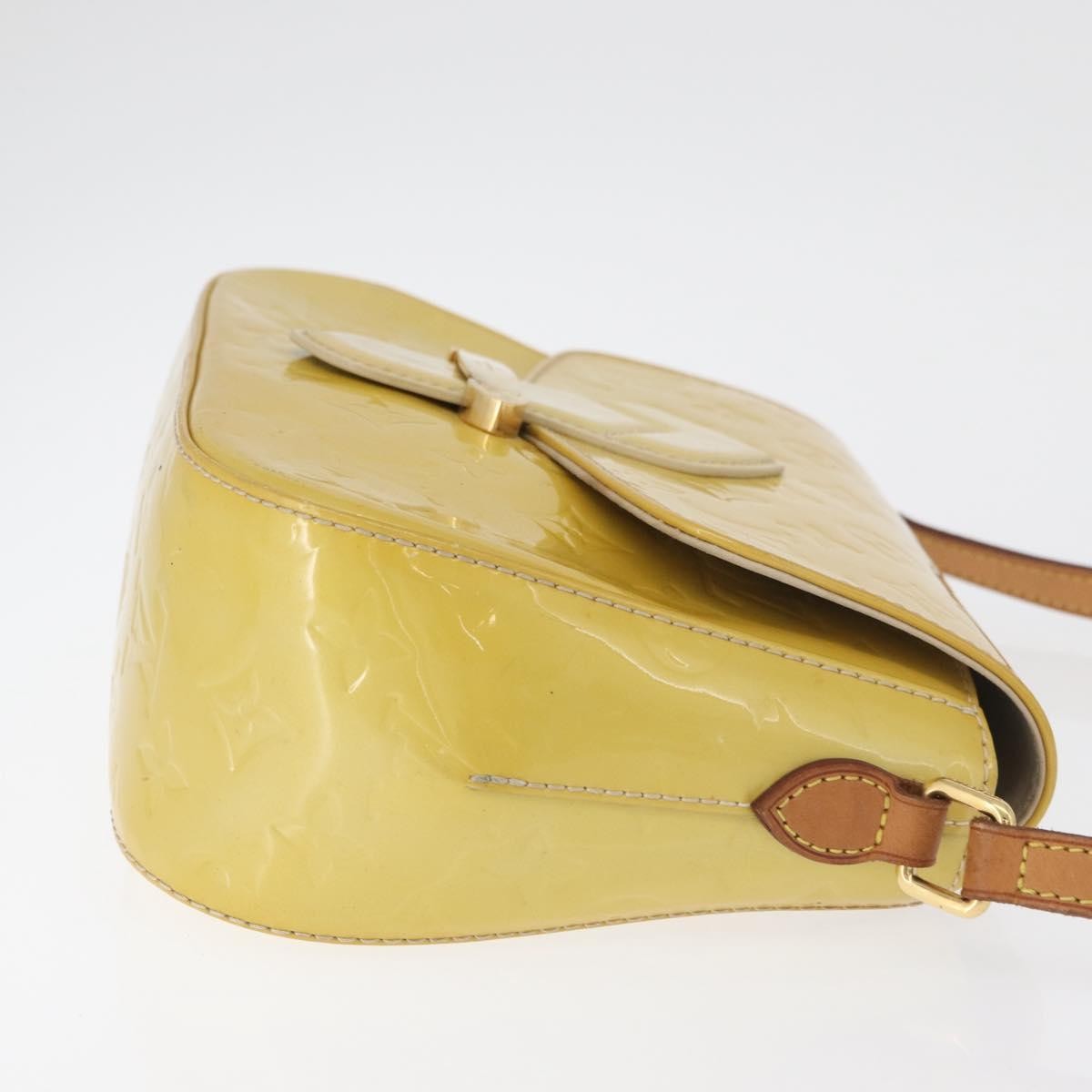 Louis Vuitton Bellflower Handbag Monogram Vernis Yellow Patent_Leather Shoulder Bag Bag (Pre-Loved)