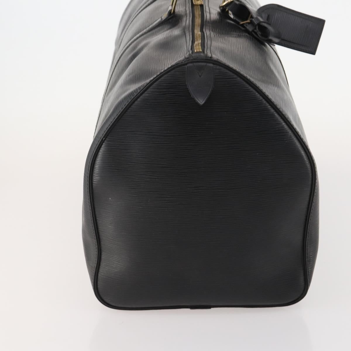 Louis Vuitton Keepall Bag Epi Leather Black Leather Travel Bag Bag (Pre-Loved)